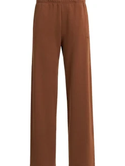 Cotton blend classic straight leg pants