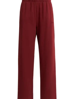 Cotton blend classic straight leg pants