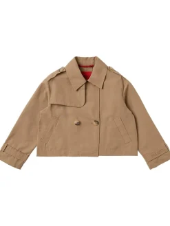 Cotton blend cropped jacket
