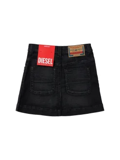 Cotton blend denim skirt