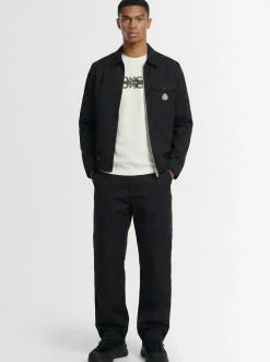 Cotton blend gabardine shirt jacket