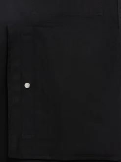 Cotton blend gabardine shirt jacket