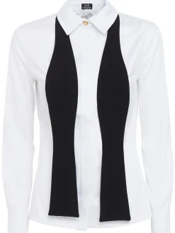 Cotton blend shirt w/ tie