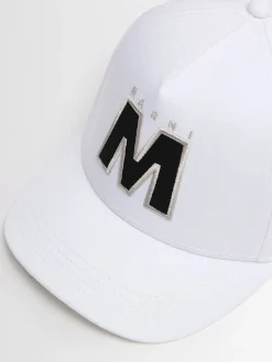 Cotton canvas baseball hat w/ logo