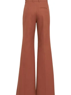 Cotton canvas high waist pants