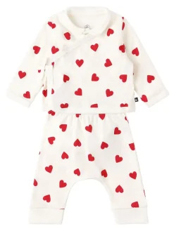 Cotton cardigan, bodysuit & pants