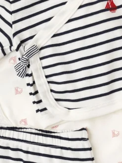 Cotton cardigan, bodysuit & pants