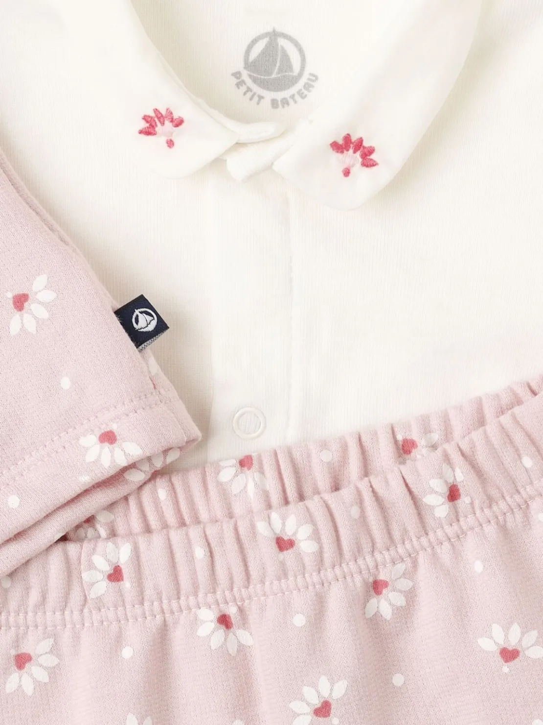 Cotton cardigan, bodysuit & pants
