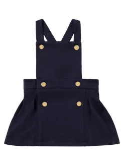 Cotton chambray overall dress