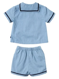 Cotton jersey top & shorts