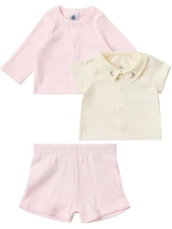 Cotton jersey t-shirt, cardigan & pants