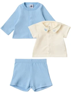 Cotton jersey t-shirt, cardigan & pants