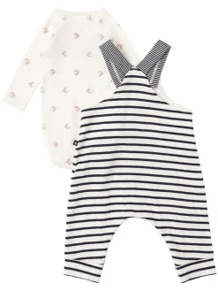 Cotton overalls & bodysuit
