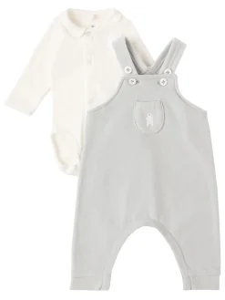 Cotton overalls & bodysuit