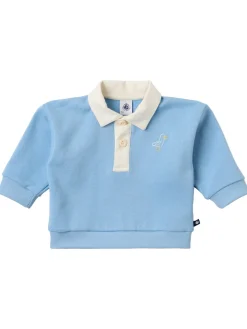 Cotton polo sweatshirt