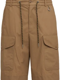 Cotton poplin cargo shorts