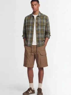 Cotton poplin cargo shorts