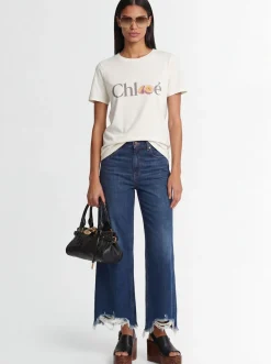 Cotton t-shirt w/ passion fruit print