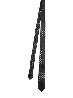 Cravatta in raso a pois 6cm