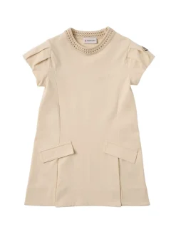 Crochet-trimmed cotton dress