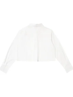 Cropped cotton shirt