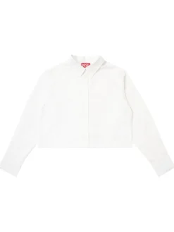 Cropped cotton shirt