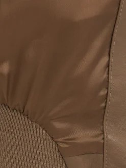 Cropped leather jacket