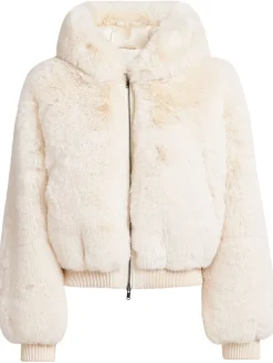 Cropped plush zip jacket