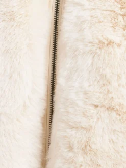 Cropped plush zip jacket