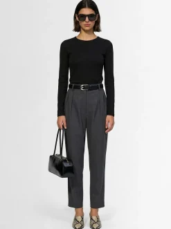 Cropped straight pants