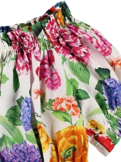 Crop top in cotone stampato