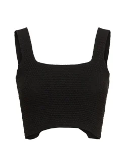 Crop top in maglia di misto cotone