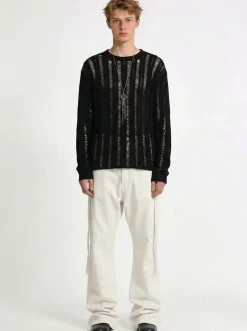 Danial ladder stitch knit sweater
