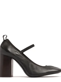 Décolleté Ballerine Square in pelle 85mm