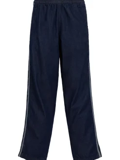 Denim track pants