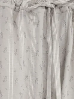 Ditsy striped cotton pants