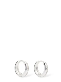 Dome combo medium hoop earrings