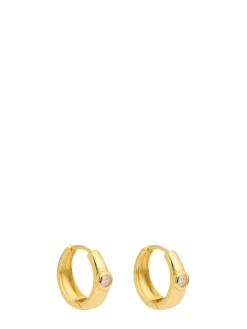 Dome medium hoop earrings