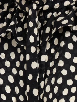 Dot print silk jacquard shirt