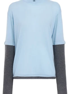 Double-layer cashmere sweater