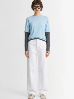 Double-layer cashmere sweater