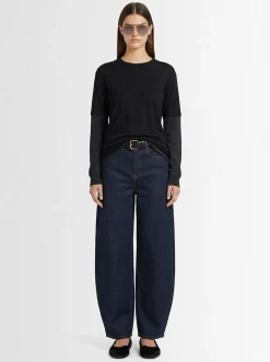 Double-layer cashmere sweater