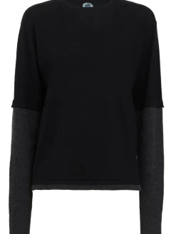 Double-layer cashmere sweater