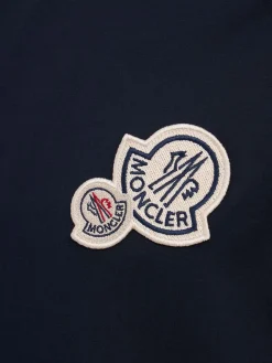 Double logo patch cotton t-shirt