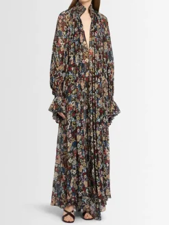 Edgar silk turtleneck long dress