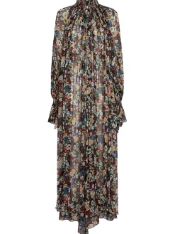 Edgar silk turtleneck long dress