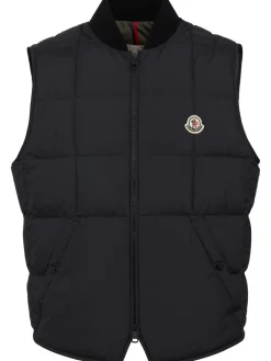Elberton tech square-quilted down vest