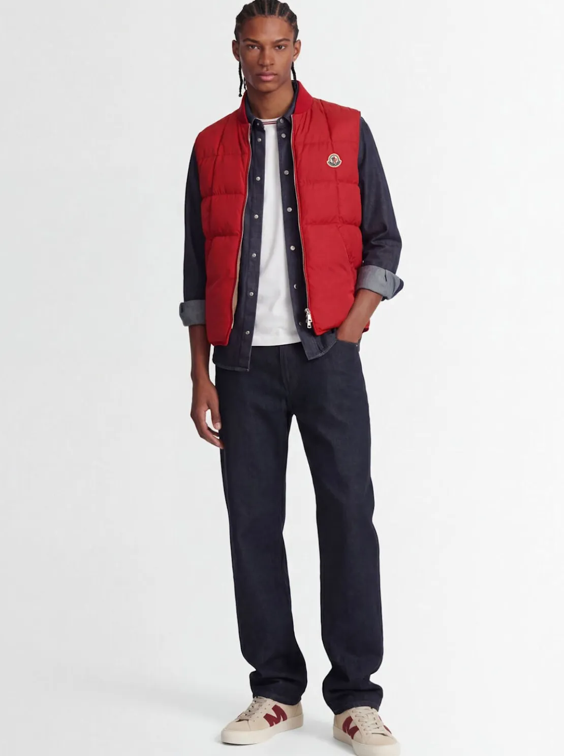 Elberton tech square-quilted down vest