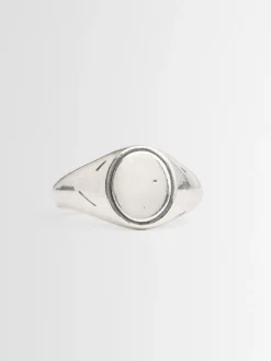 Elliptical silver ring