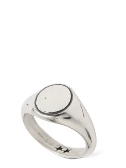 Elliptical silver ring
